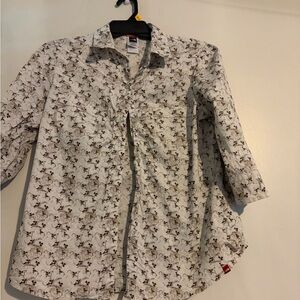 The North Face White Floral-Print Lightweight Shirt Jacket
